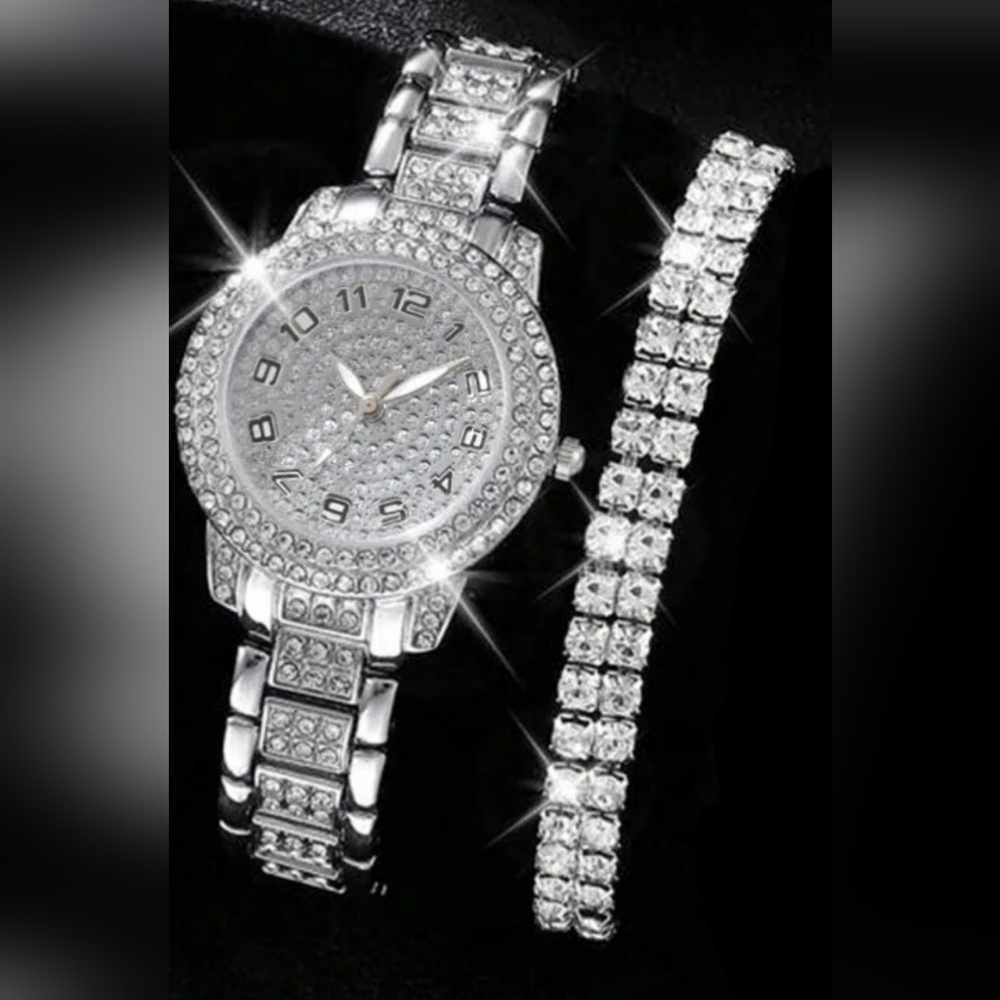 "Iced" Rhinestone Quartz Watch *Comes With Free Gift* - Picture 9 of 11